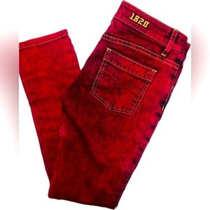 ⭐️ FURST PREMIUM DENIM ⭐️VINTAGE RED ACID WASH JEANS SIZE 26